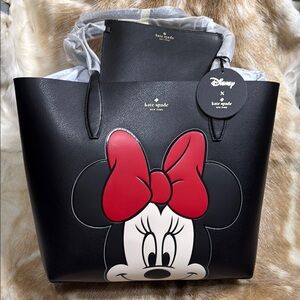 Kate Spade Black and Red Minnie Mouse Tote NWT